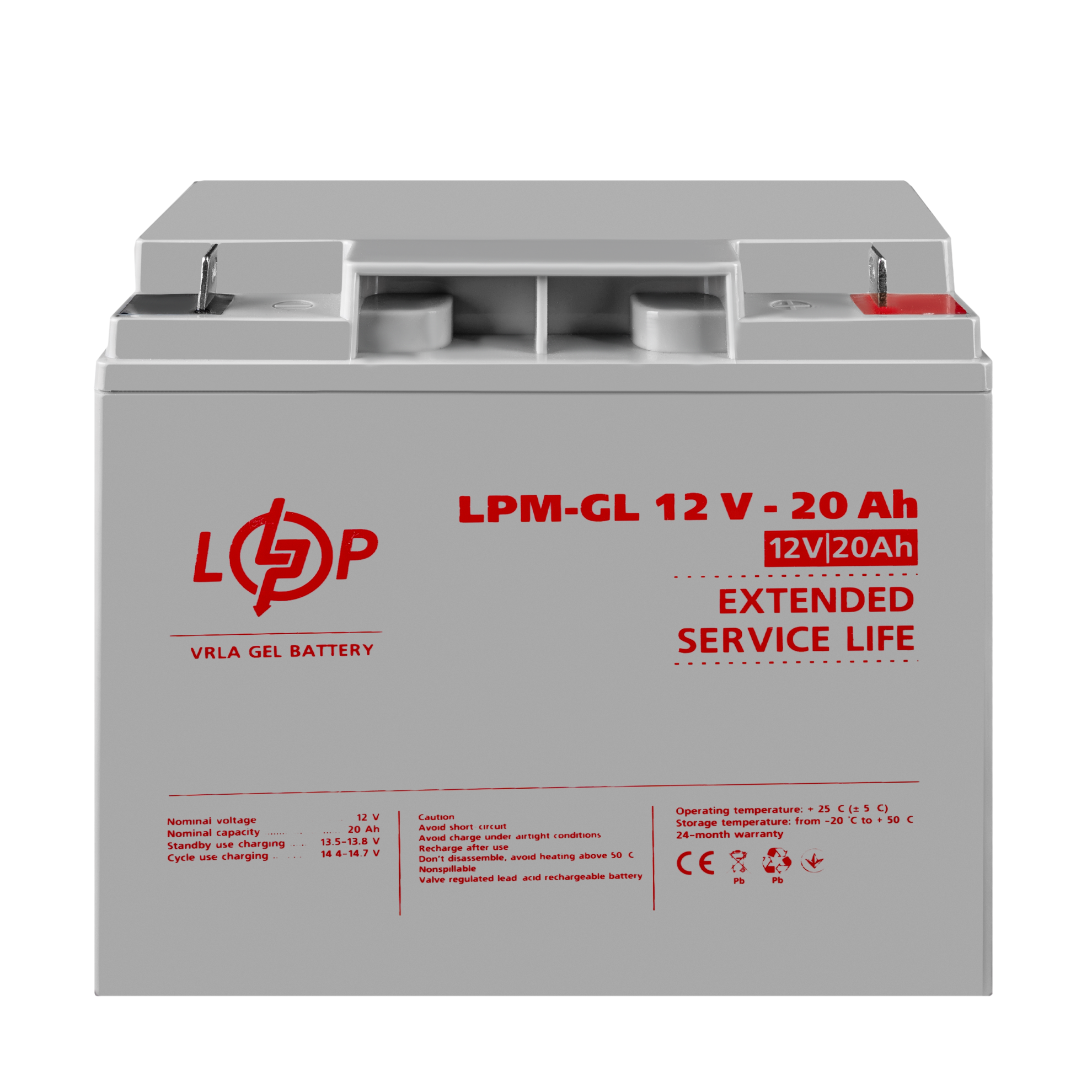 Акумулятор гелевий LPM-GL 12V 20 Ah - фото 2