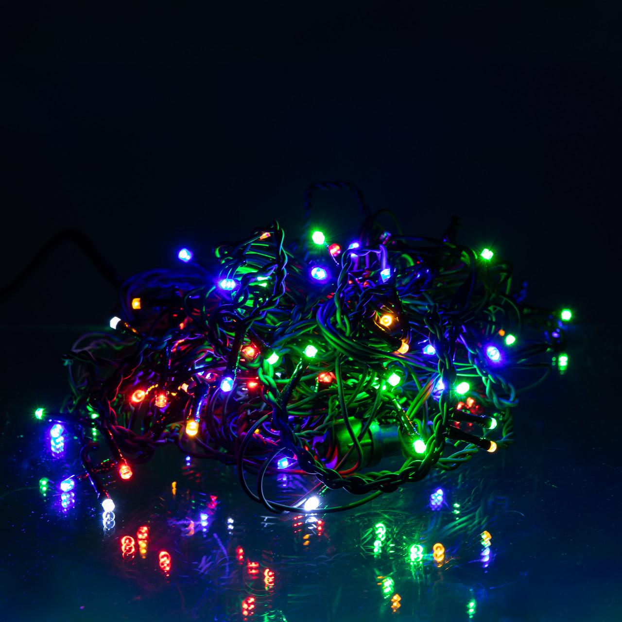 Гирлянда уличная Бахрома 6МBML 6 м 105 LED Черный/Мультиколор (29912946)