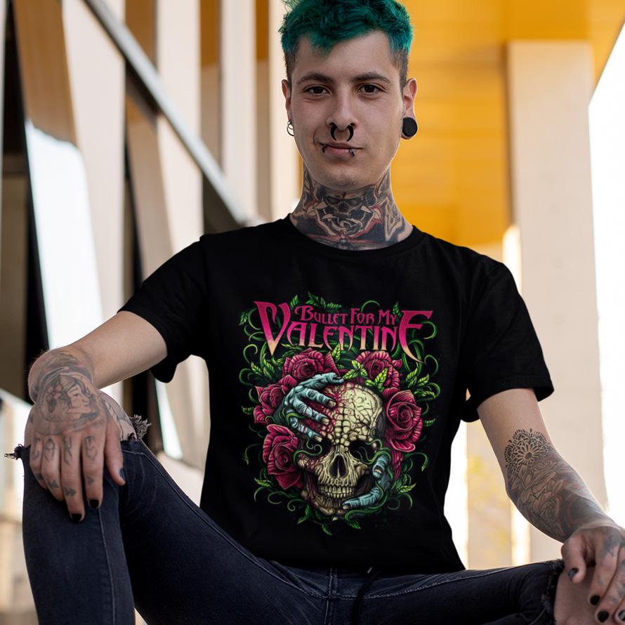 Футболка мужская Bullet For My Valentine Scull XL Черный (00000006967)