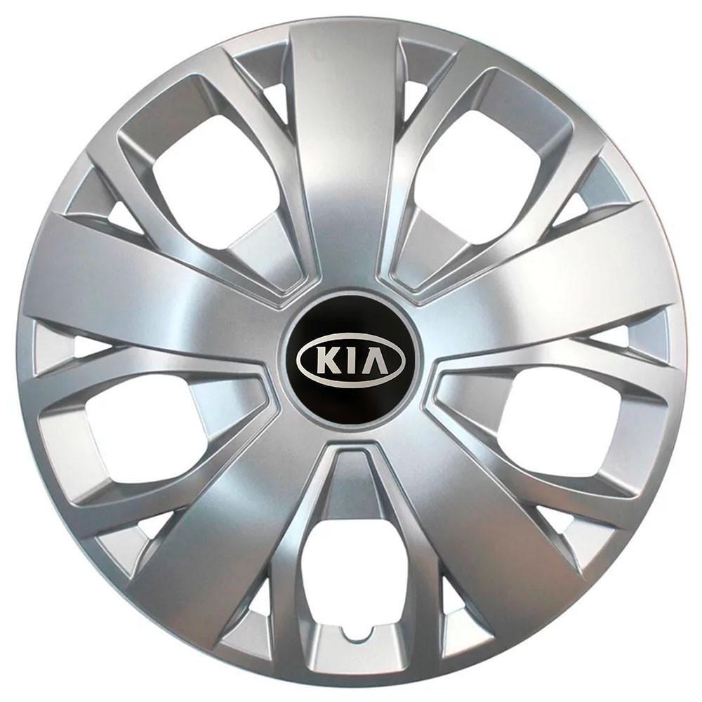 Колпаки SJS 420 с логотипом Kia R16 4 шт. Серебристый (2654554714)
