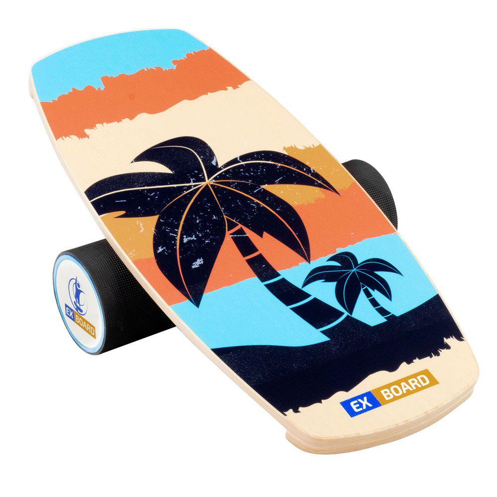 Балансборд Ex-board Summer Orange черный валик 16 см литой (ex006-1) - фото 1 Балансборд Ex-board Summer Orange черный валик 16 см литой (ex006-1) - фото 1