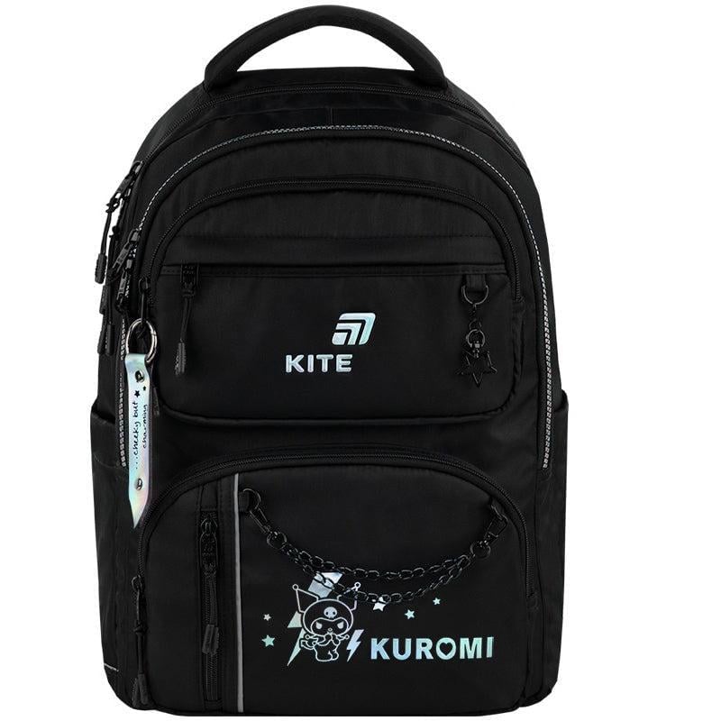 Рюкзак KITE Education teens Kuromi 42x29x15 см 20 л Черный (HK26-2594M)