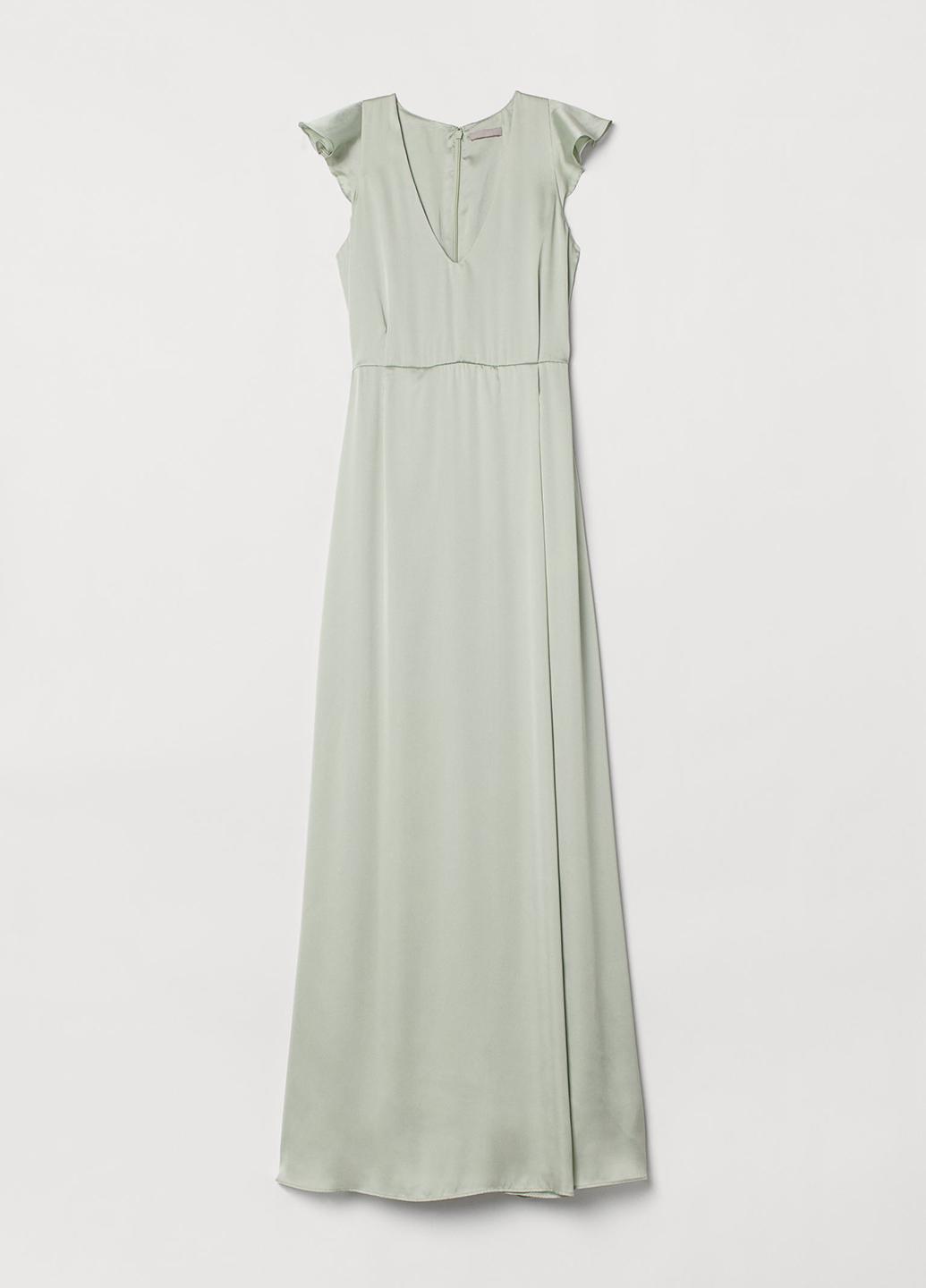 Платье H&M 32 Светло-зеленый (720650b49)
