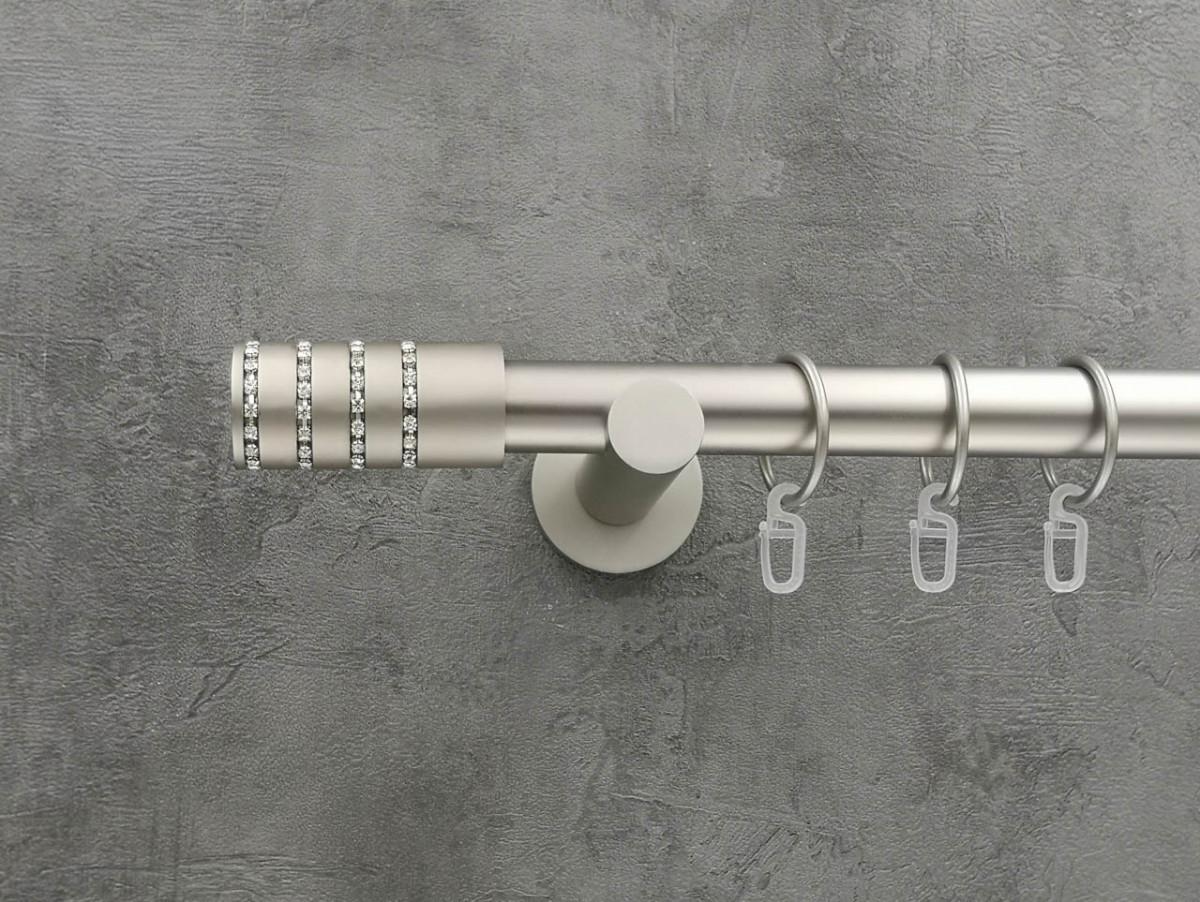 Карниз Quadrum Барамела гладкая штанга одинарный универсальный 25 мм 200 см Сатин (264769166)