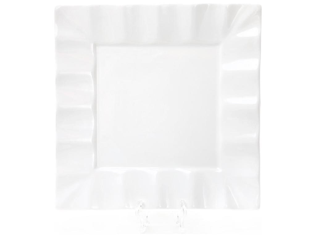 Тарелка квадратная Волна 20 см Белый (BDI-988-118)