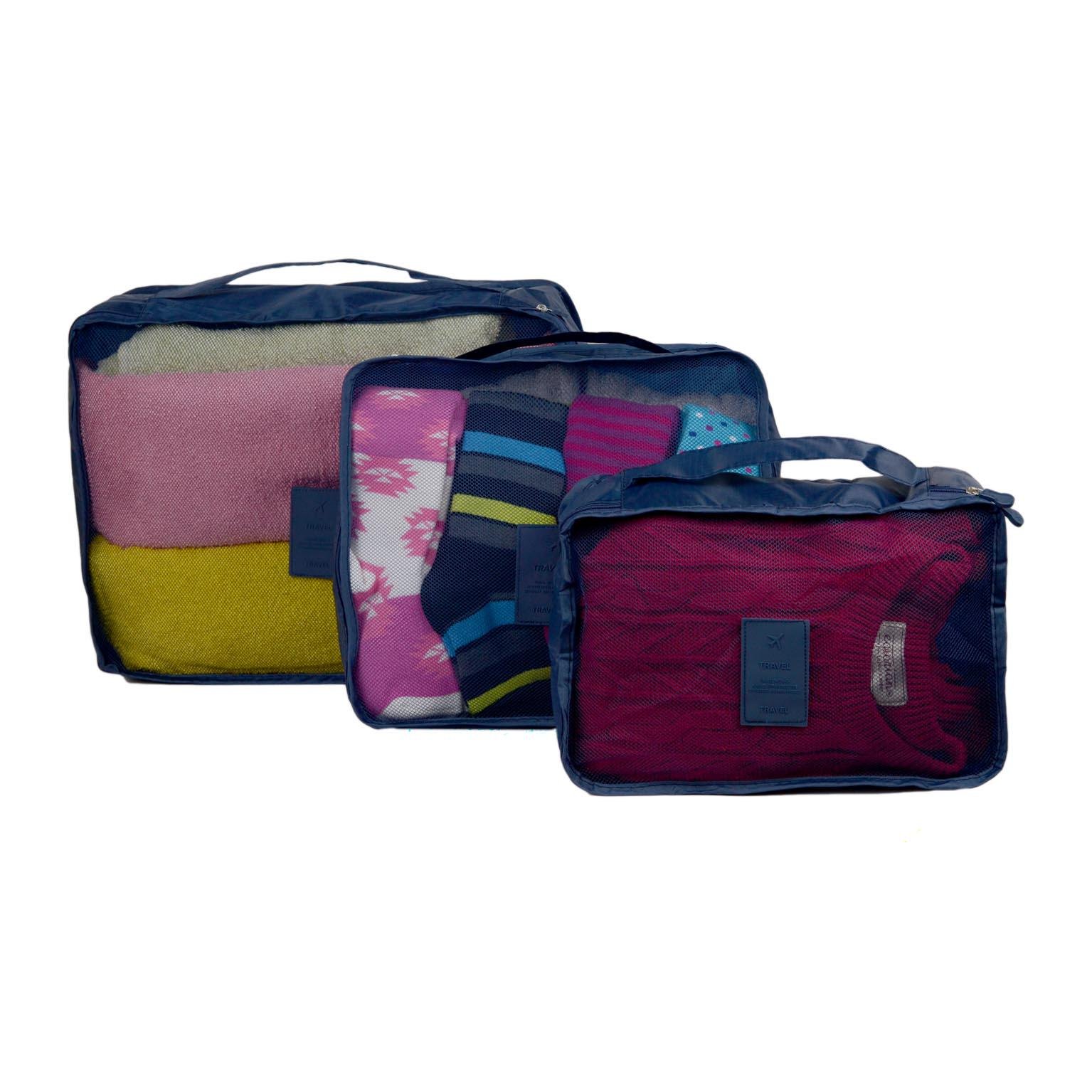 Набір органайзерів для подорожей та дому 6в1 нейлон водовідштовхувальний Синій (КДО-15-4) - фото 8 Набір органайзерів для подорожей та дому 6в1 нейлон водовідштовхувальний Синій (КДО-15-4) - фото 8