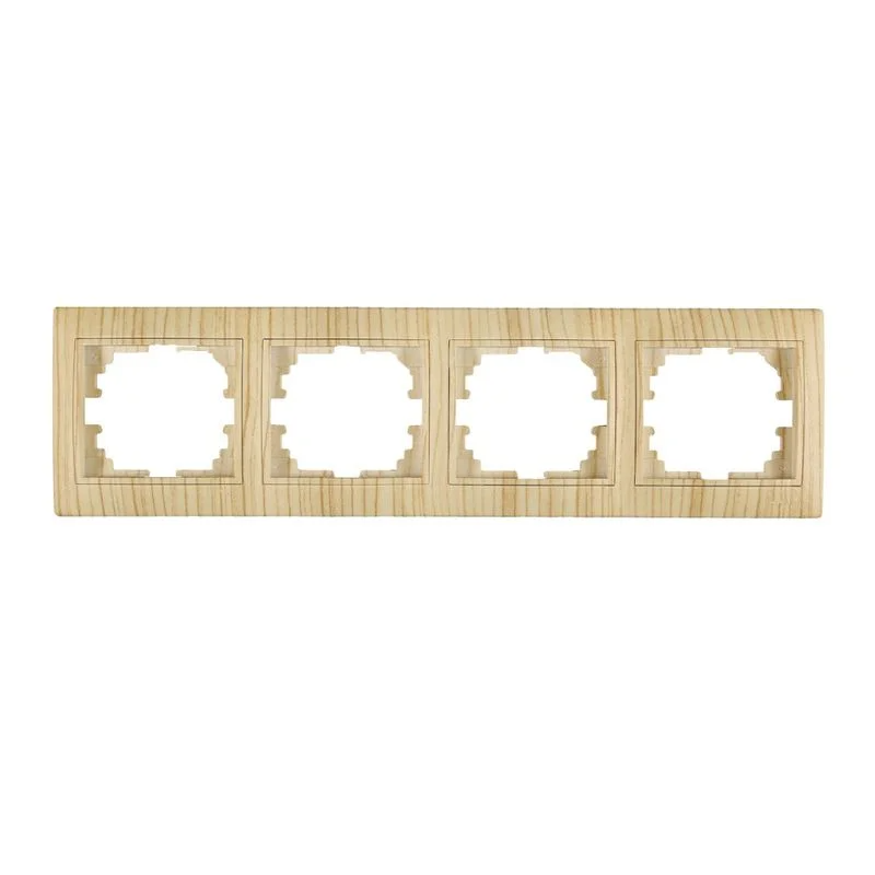 Рамка Lezard Mira 4-местная горизонтальная Дуб белый матовый