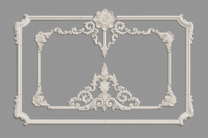 Рамка декоративная гипсовая двойная 1750/2500 мм (29198236) - фото 2