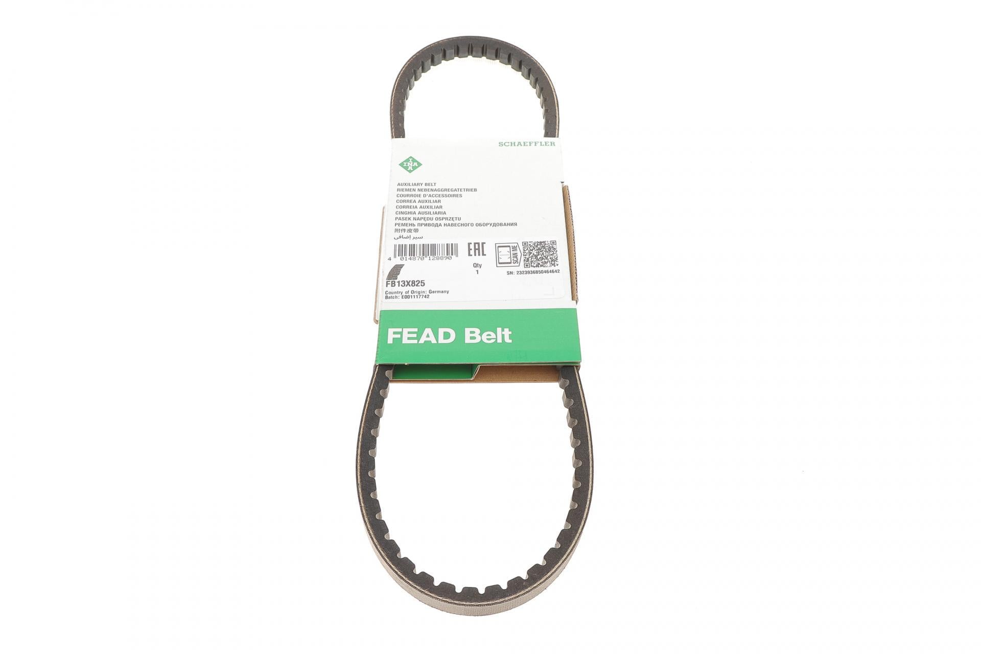Ремень генератора INA Audi 80 1.3-1.8 78-87/BMW 3 E30/5 E34 2.0-2.5 87-95/VW Passat 1.6-1.8 80-88 FB 13X825