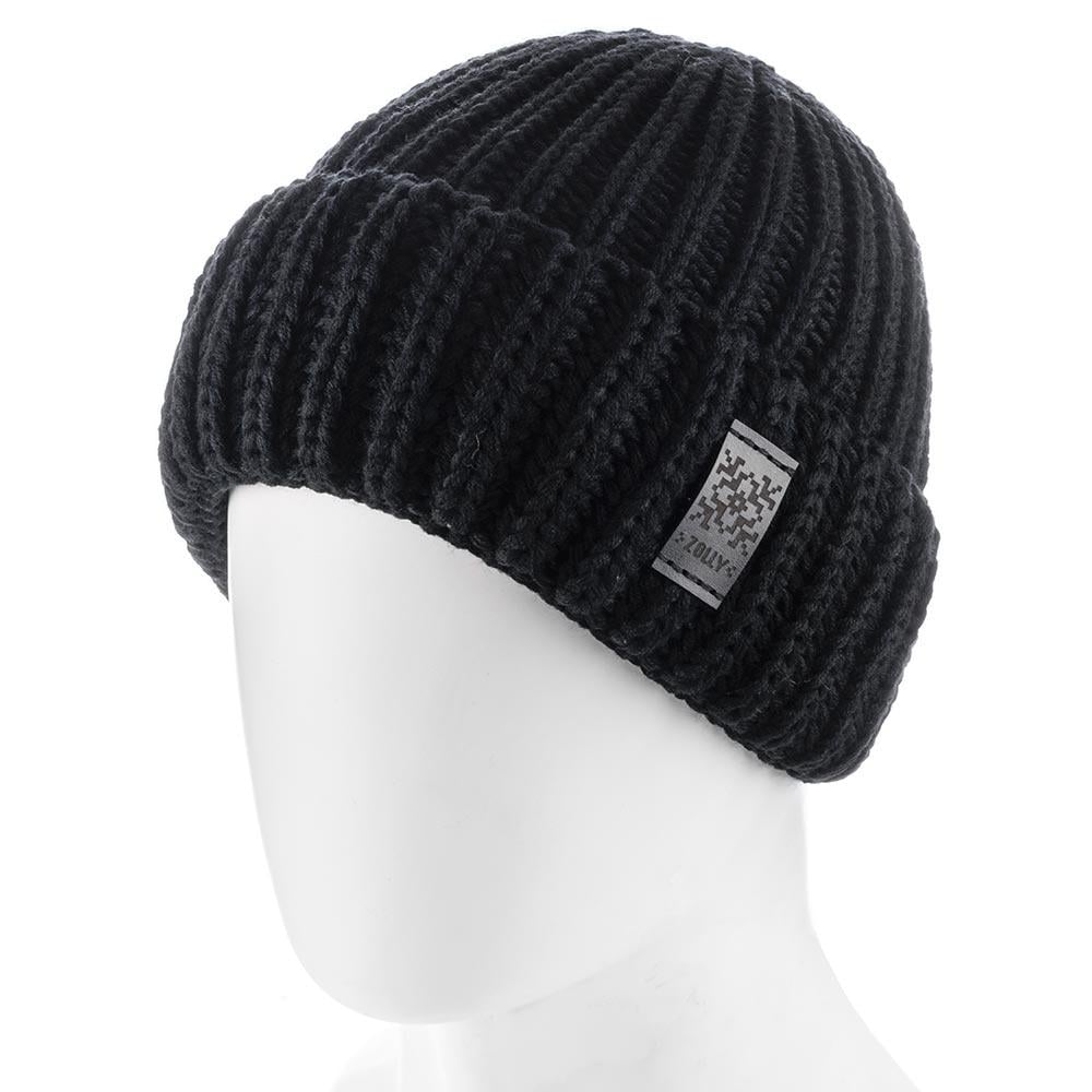 Шапка женская Zolly ZH234 на флисовой подкладке шерстяная L р. 57-58 Черный (117653)