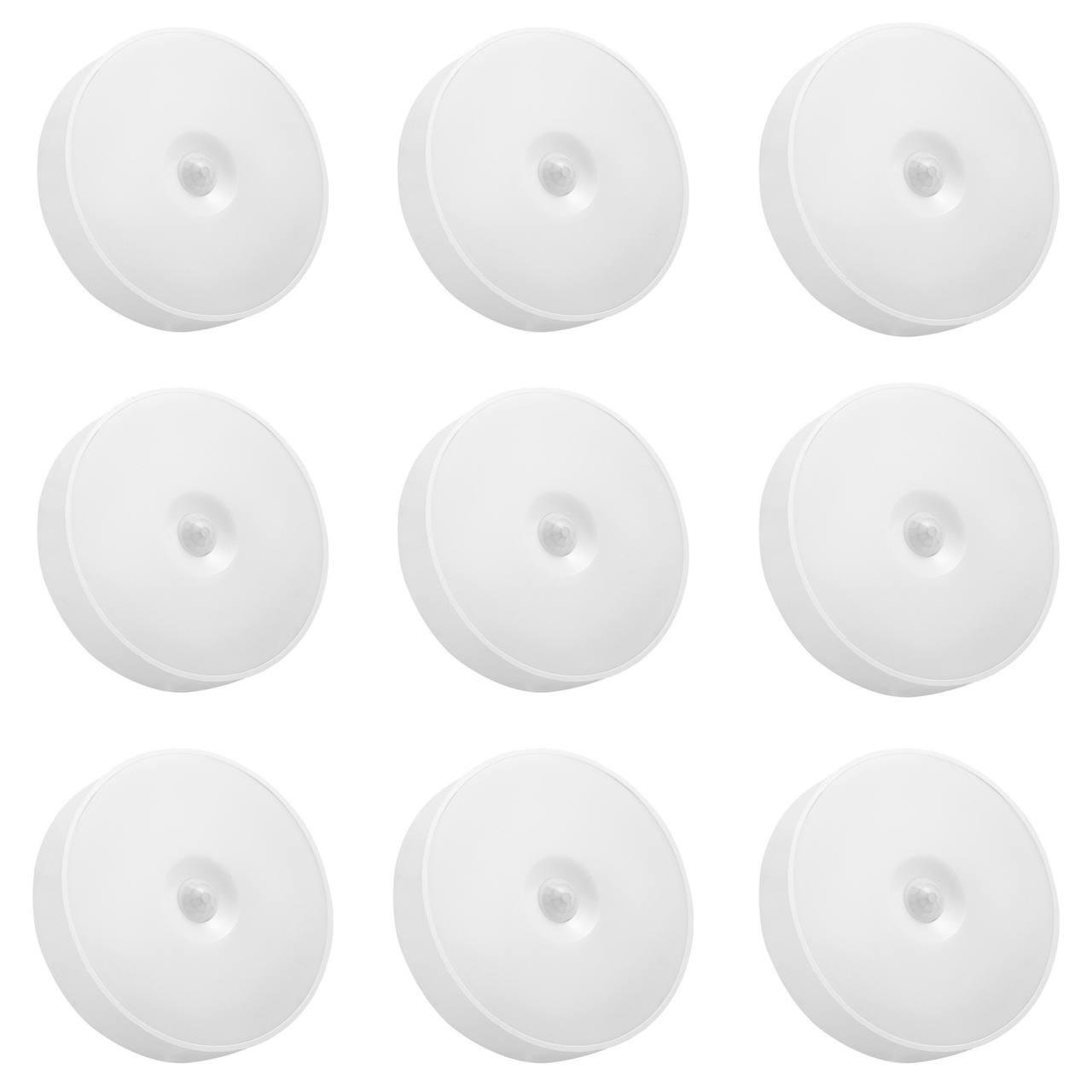 Ночник беспроводной с датчиком движения 9 шт. Белый холодный (20079)