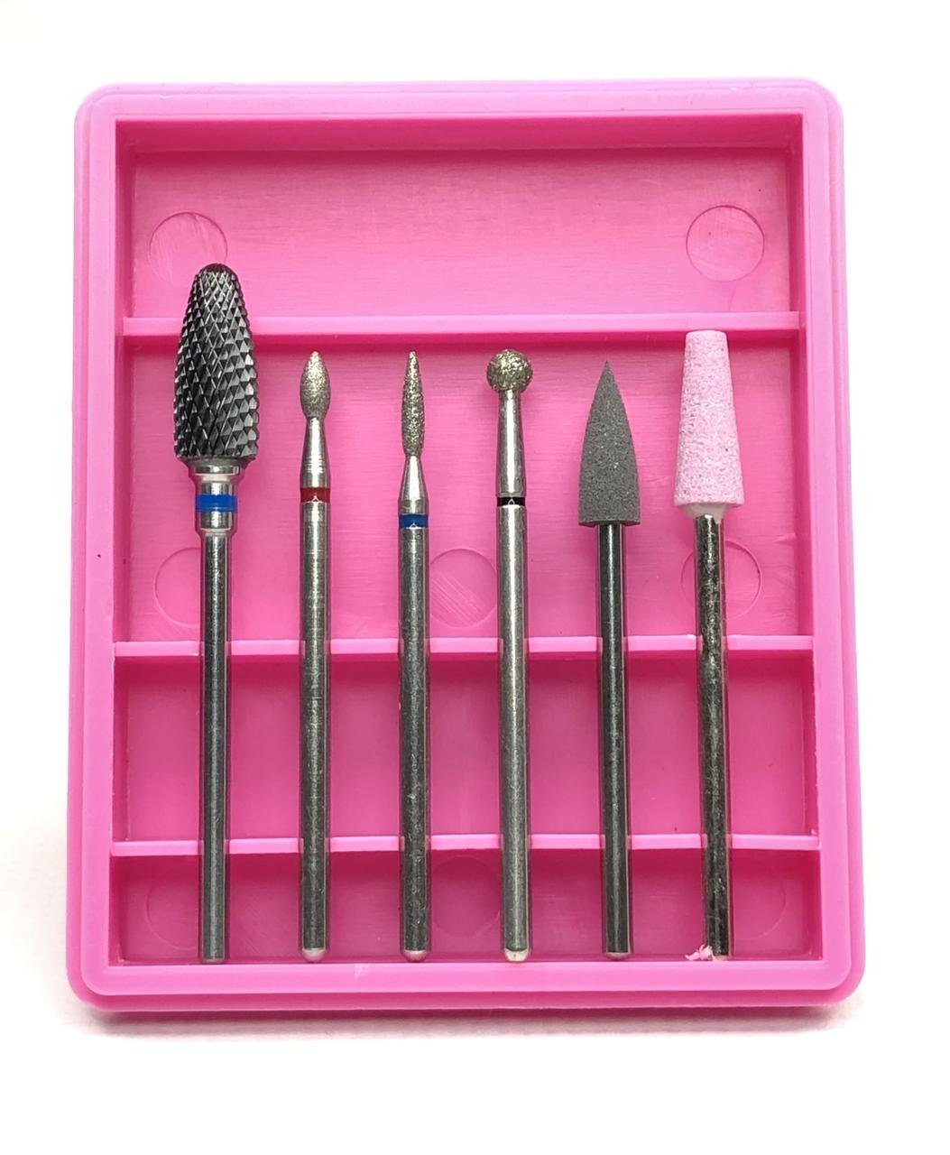 Набор фрез для маникюра к фрезеру насадка/аппаратный/маникюр/наращивание/коррекция ногтей (NDF-06-09)