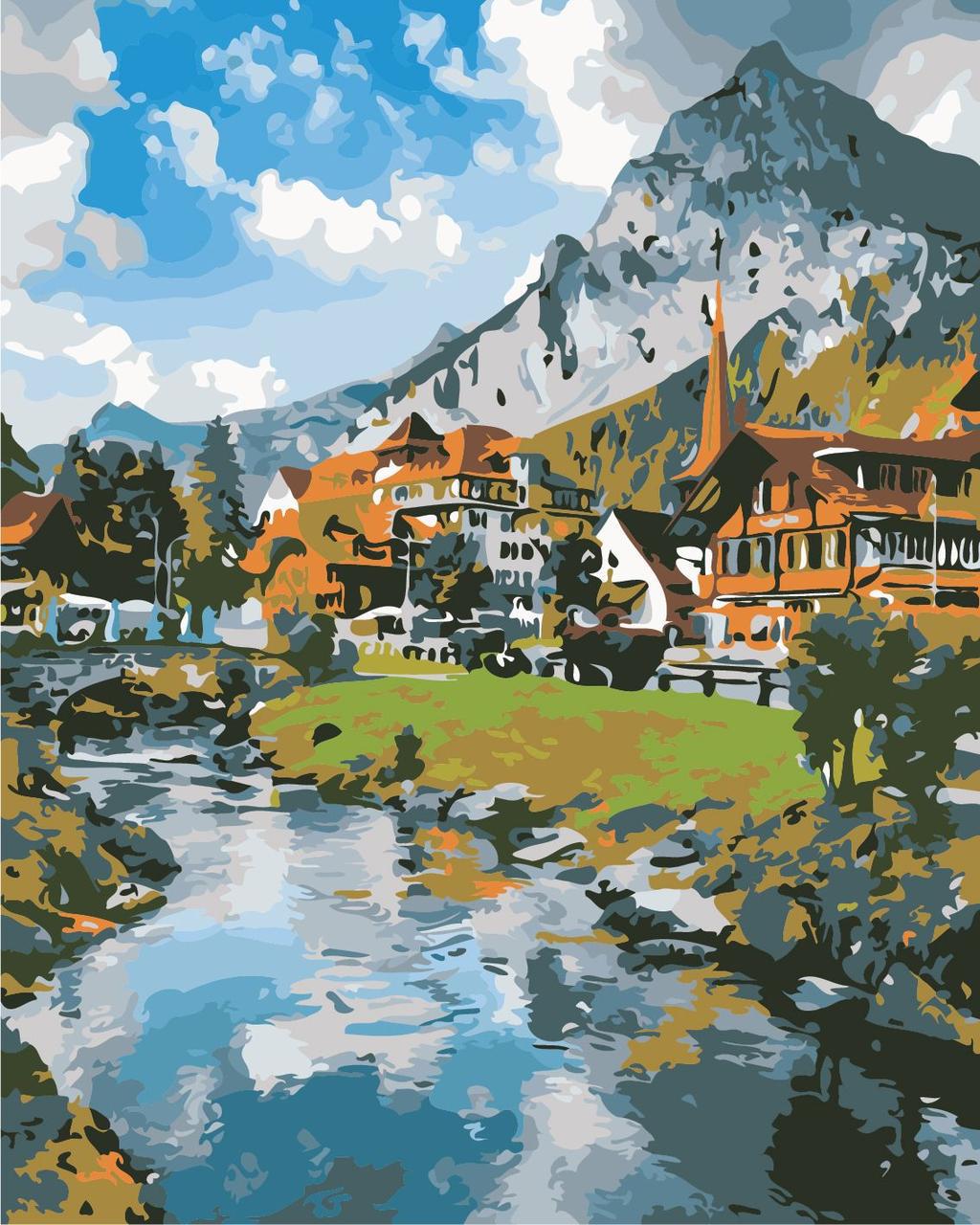 Картина по номерам Art Story Горное село 40x50 см (AS0864)
