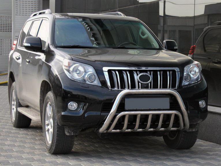 Кенгурятник WT002 CAN для Toyota Land Cruiser Prado 150 нержавеющая сталь Хром