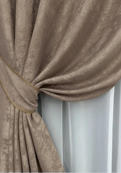 Комплект штор жаккард SULTAN XO 1.5х2,7 м 2 шт. Какао (1682ш 33-0570) - фото 3 Комплект штор жаккард SULTAN XO 1.5х2,7 м 2 шт. Какао (1682ш 33-0570) - фото 3