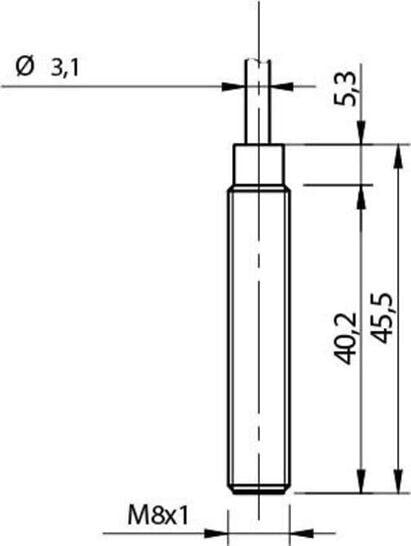 Индуктивный датчик M.D. Micro Detectors S.P.A. M8 NO/PNP с кабелем 2 м (AE1/AP-3A) - фото 2