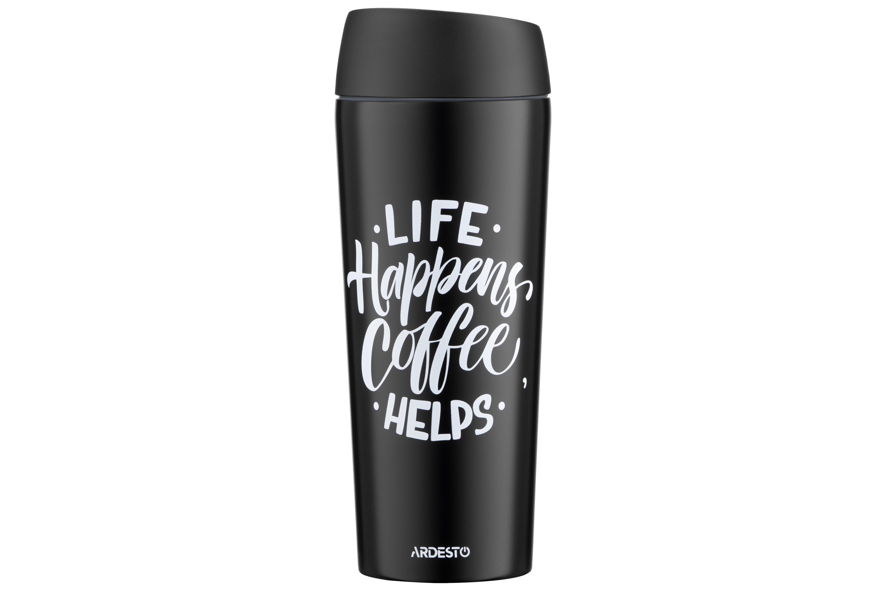 Термокружка Ardesto Coffee Time 450 мл Черный (AR2645BC)