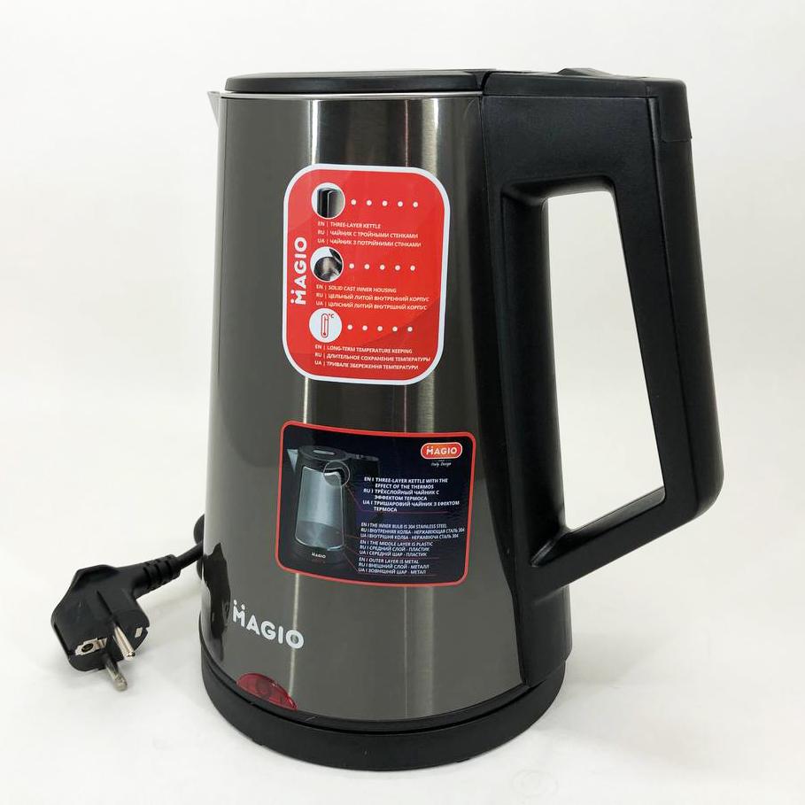 Електрочайник MAGIO MG-987 1,7 л Чорний (291257) - фото 2 Електрочайник MAGIO MG-987 1,7 л Чорний (291257) - фото 2
