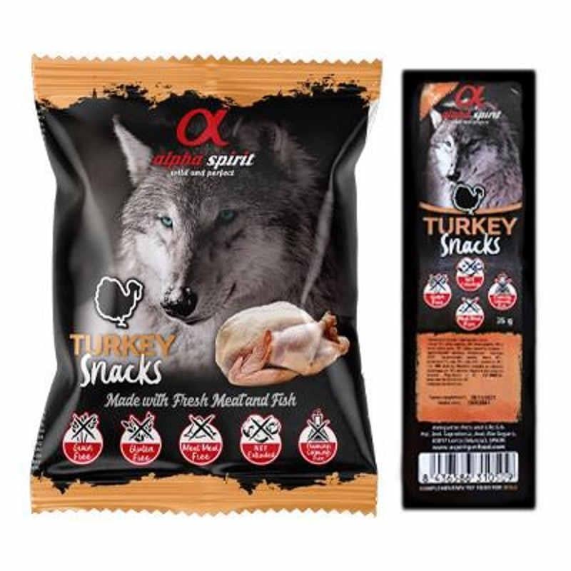Лакомство для собак Alpha Spirit DOG Snacks Turkey