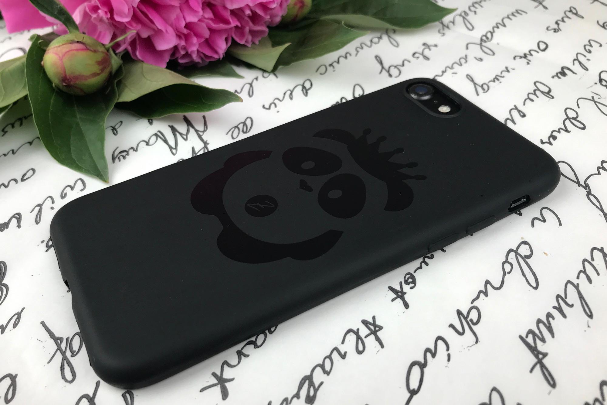 Силиконовый чехол Zorrov для Apple iPhone SE 2020 - Panda Black (14090050160087496) - фото 3