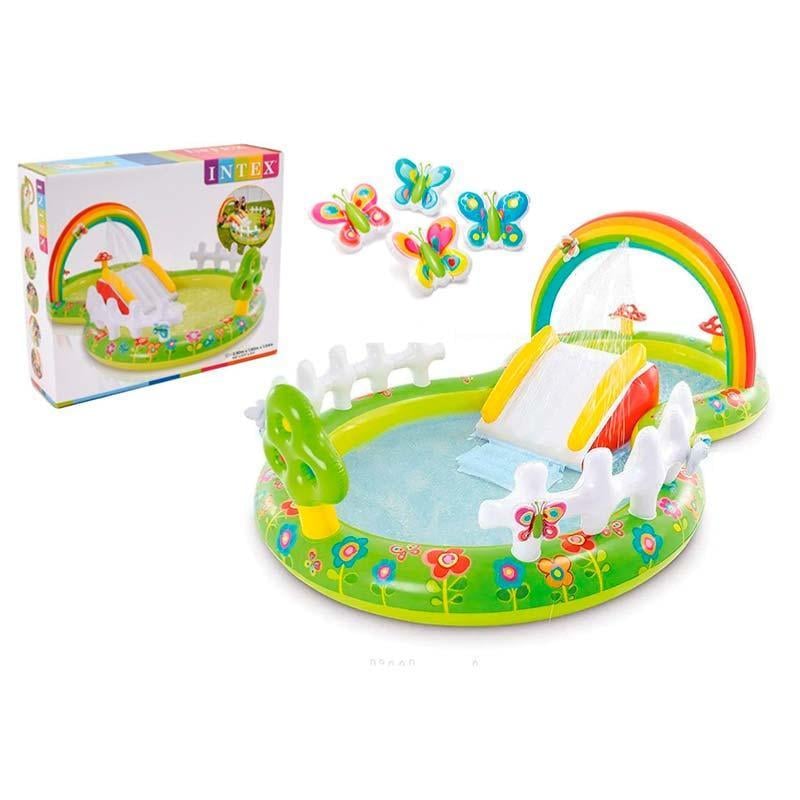 Ігровий центр INTEX Мій сад з надувними іграшками та гіркою 57154 (27292197)