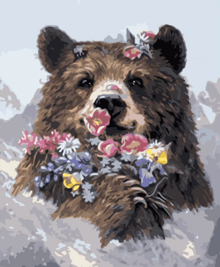 Картина по номерам Strateg Медведица 40x50 см (VA-3752)