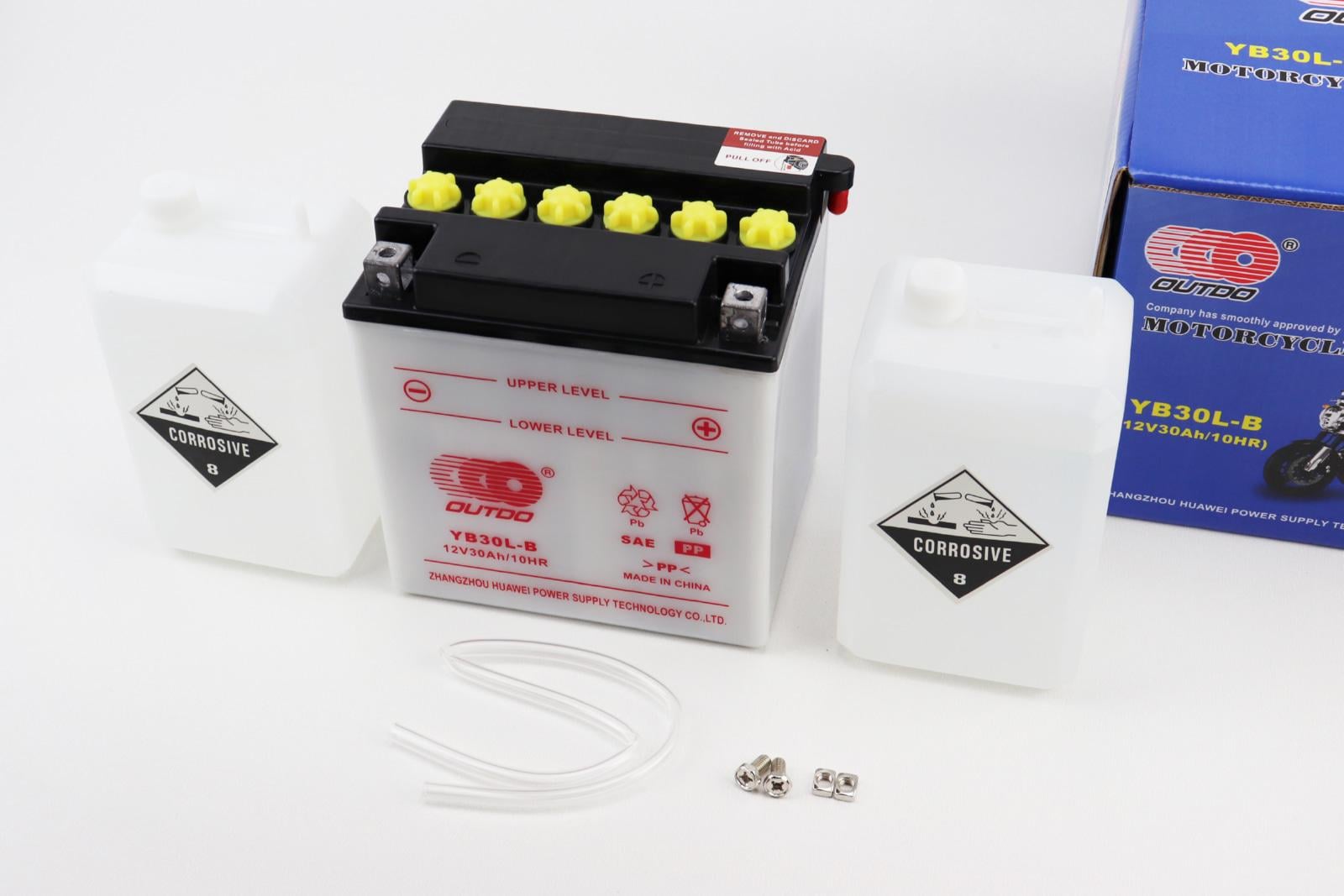 Аккумулятор 12V 30Ah YB30L-B кислотный 168x132x176 мм (348187)