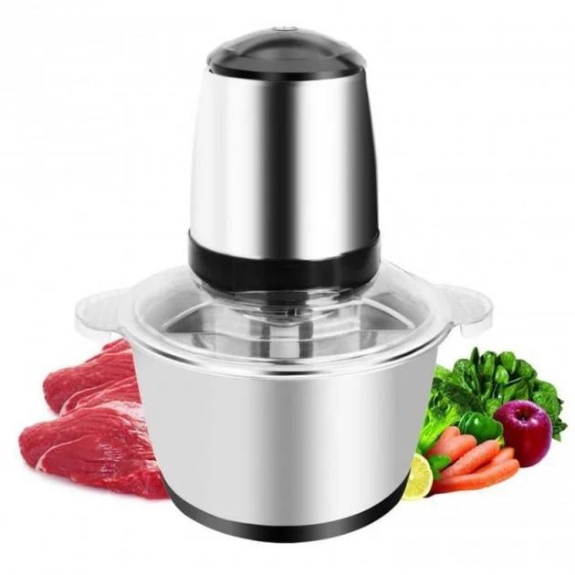 Подрібнювач кухонний Food processor для м'яса овочів та фруктів 2 л - фото 2