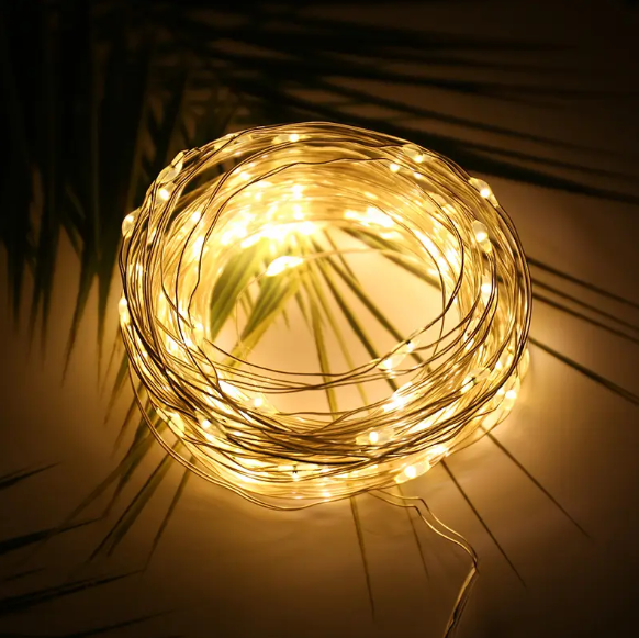 Гірлянда світлодіодна нитка Крапля роси 20 м 200LED USB Теплий білий (29736986) - фото 4