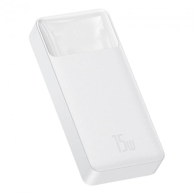 Портативний зарядний пристрій Baseus Bipow Digital Display Power bank 20000 mAh PPDML-J02 White (b76a40b9)