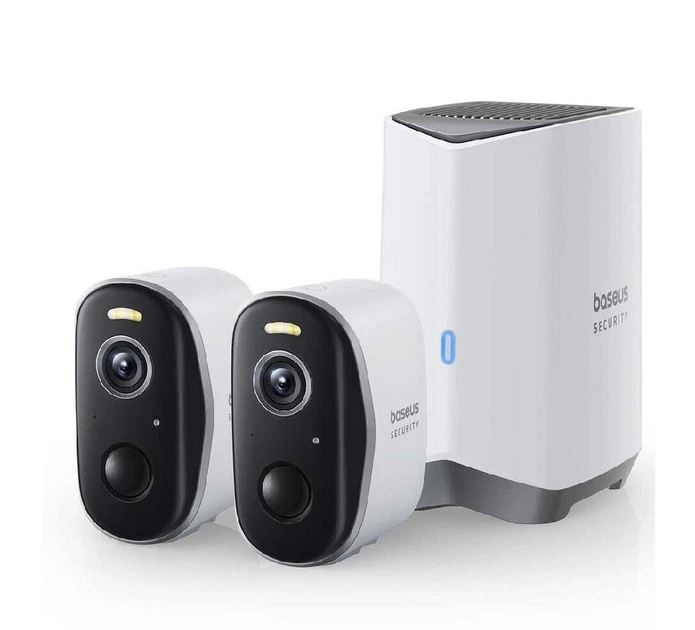 Камера видеонаблюдения IP BASEUS Security N1 Plus Outdoor Camera 2K 2-Cam Kit S0TY002131 White