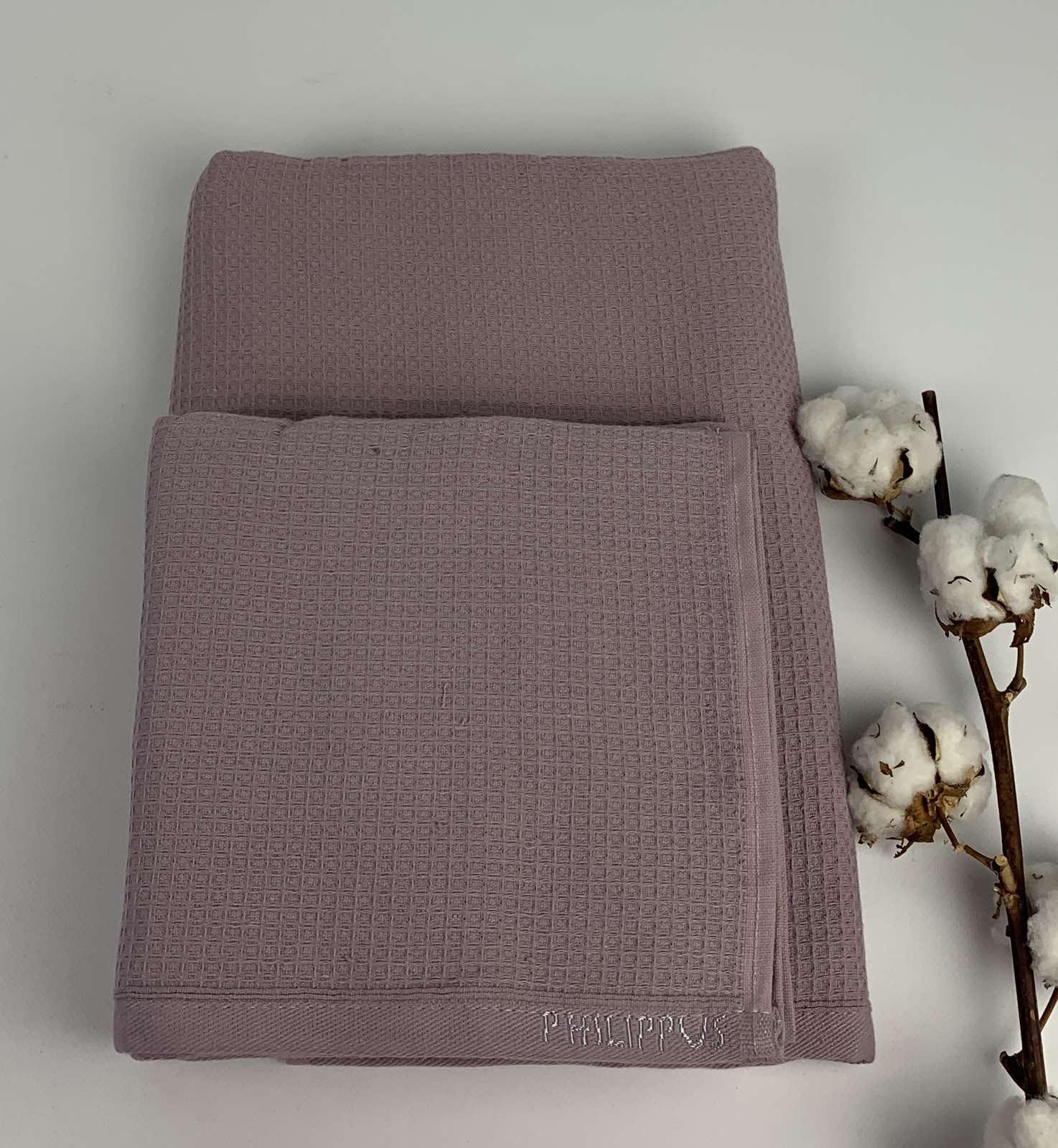 Набор полотенец Philippus Platinum Cotton Ekvador ЕА109 2 шт. 70x140 см Фиолетовый (CN31184)