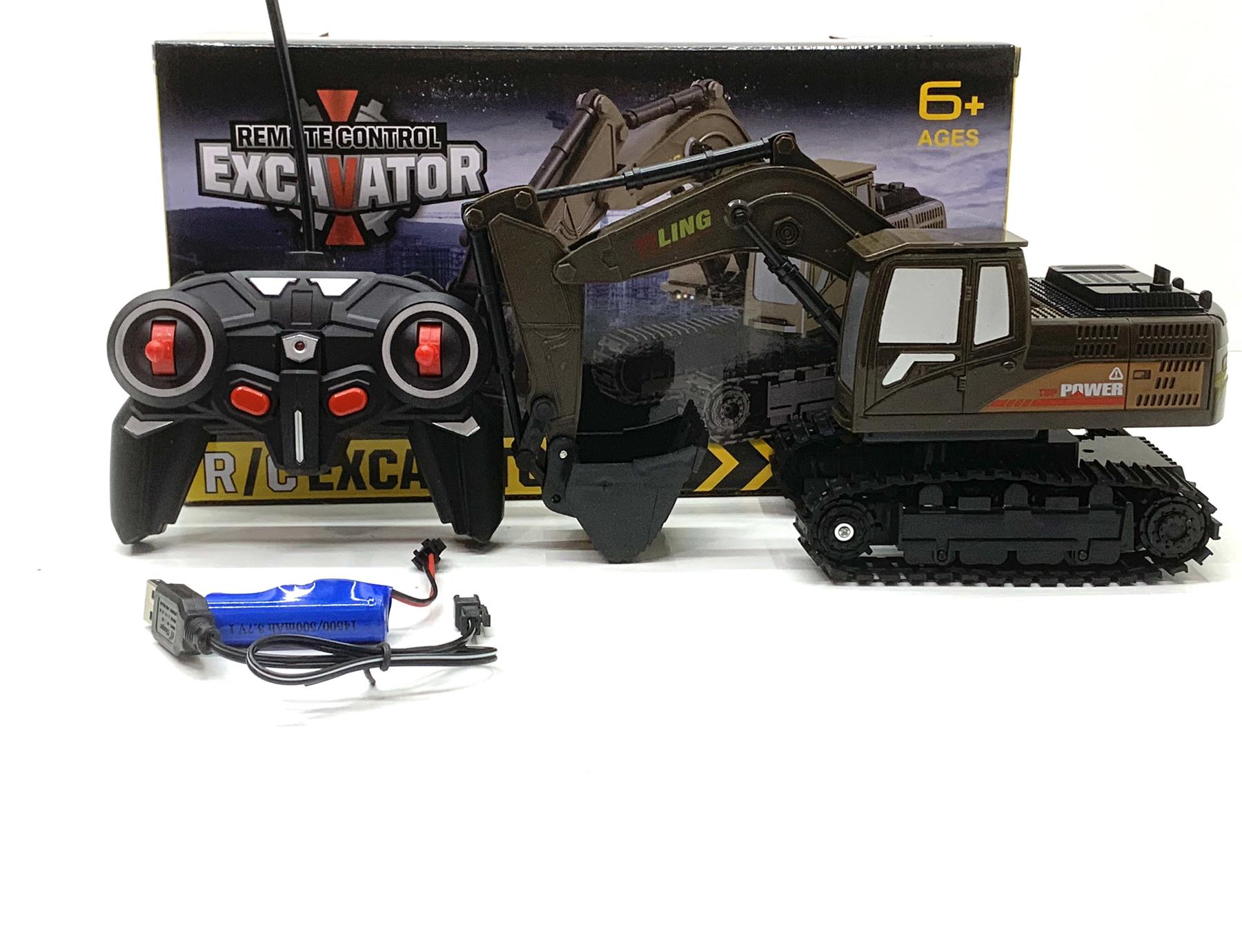 Екскаватор гусеничний A-Toys на радіокеруванні з рухомим ковшем 26 см Чорний (163-E8216A) - фото 5 Екскаватор гусеничний A-Toys на радіокеруванні з рухомим ковшем 26 см Чорний (163-E8216A) - фото 5