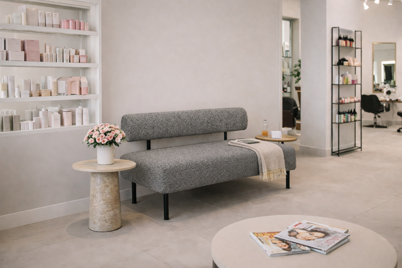 Диван Tobi Sho Люмо 1200х540х750 мм букле Alpaca Серый/93