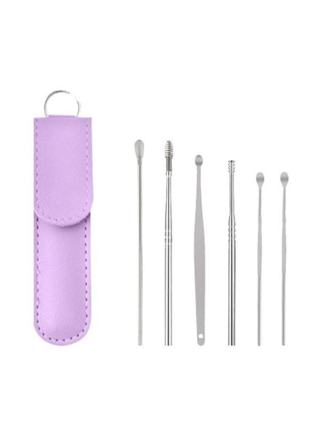 Набор инструментов для чистки ушей Good Idea Tool Set 6 пр. в футляре 11,7х10х3 см Фиолетовый (21152M) - фото 1 Набор инструментов для чистки ушей Good Idea Tool Set 6 пр. в футляре 11,7х10х3 см Фиолетовый (21152M) - фото 1