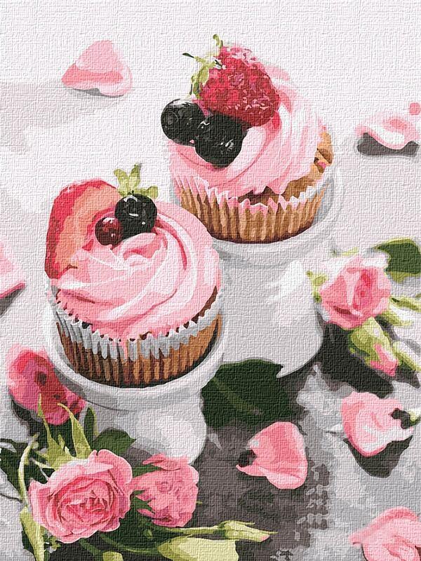 Картина за номерами Ідейка Натюрморти Полунична ніжність 30х40 см в термопакеті (КНО5603-mt)