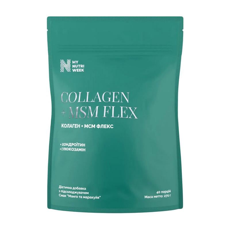 Колаген з MSM My Nutri Week Collagen + MSM Flex 270 г Манго-маракуя