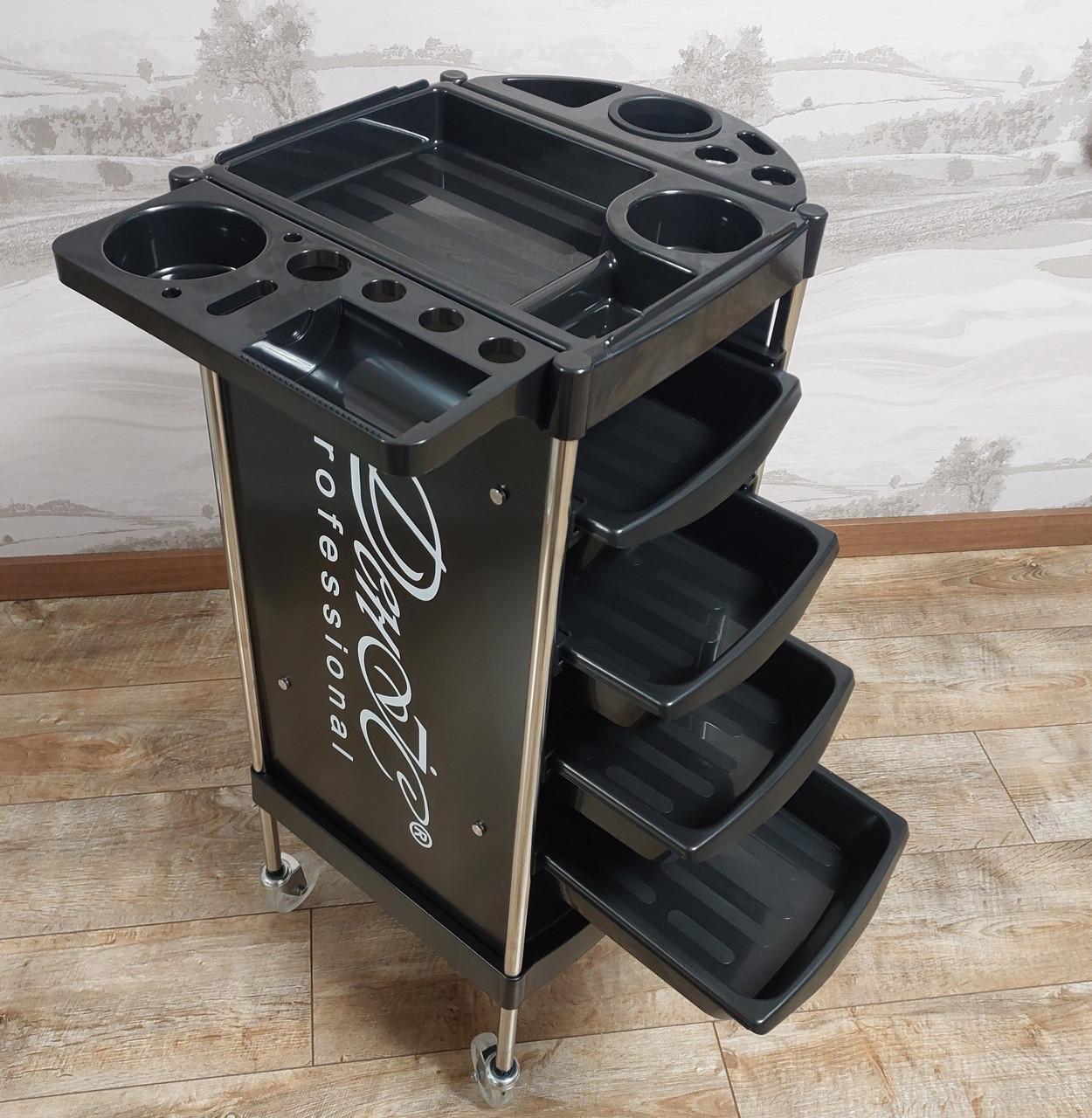 Візок перукарський під'їздне місце майстра ДенІС professional "Чебурашка +" Чорний (1453070718) - фото 2