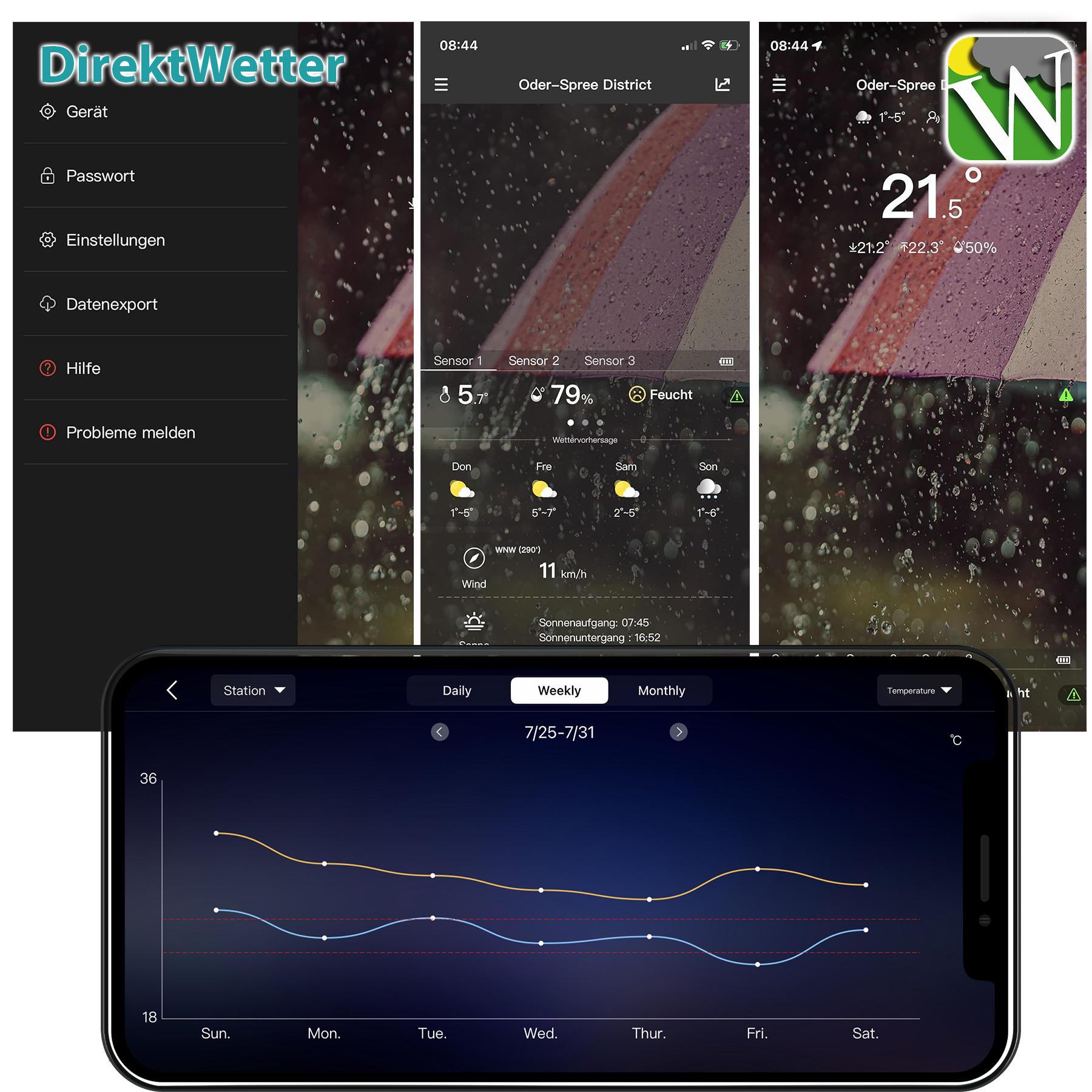 Метеостанция Technoline DirektWetter WD2000 Silver (WD2000) - фото 7 Метеостанция Technoline DirektWetter WD2000 Silver (WD2000) - фото 7