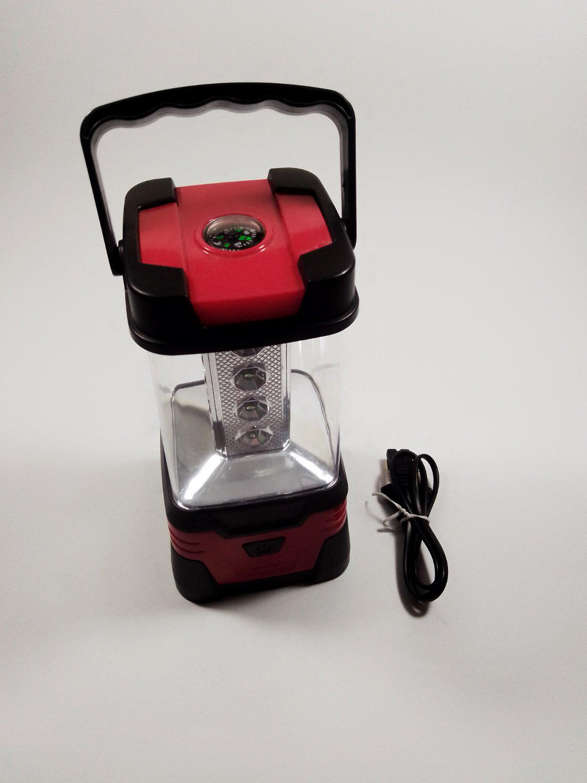 Фонарь кемпинговый zj-5016 с компасом Красный