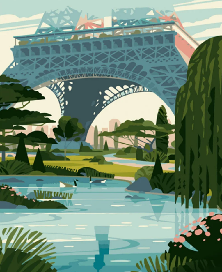 Картина за номерами Strateg Під Ейфелевою вежею 40x50 см (GS861) Картина за номерами Strateg Під Ейфелевою вежею 40x50 см (GS861)