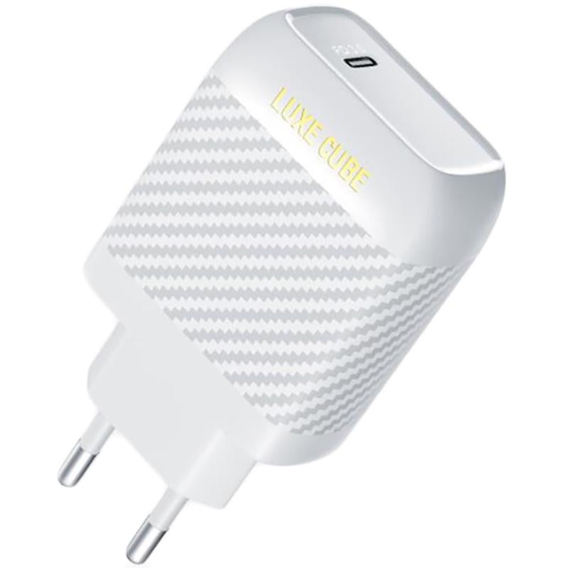 Зарядное устройство для телефона Luxe Cube Dynamic 18W USB-C PD 3.0 QC 3.0 White (4446689880643)