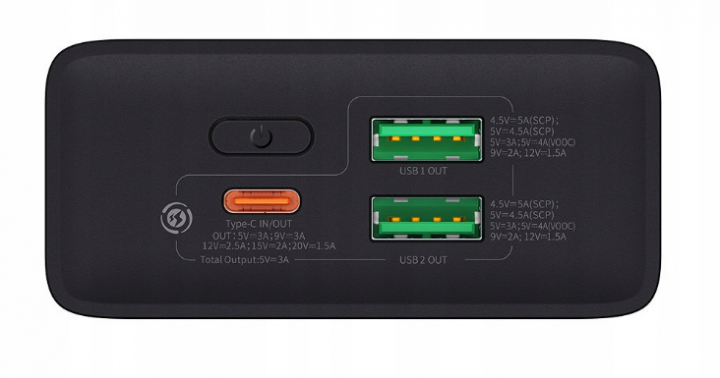 Батарея портативна Baseus Adaman2 20000 mAh 30 W Black (PPXJ30) - фото 3 Батарея портативна Baseus Adaman2 20000 mAh 30 W Black (PPXJ30) - фото 3