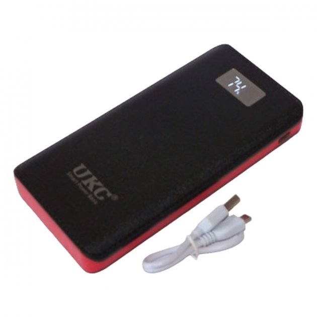 Повербанк з дисплеєм UKC 50000 mAh на 4хUSB MicroUSB/Lightning Black/Red (dd183cb9)