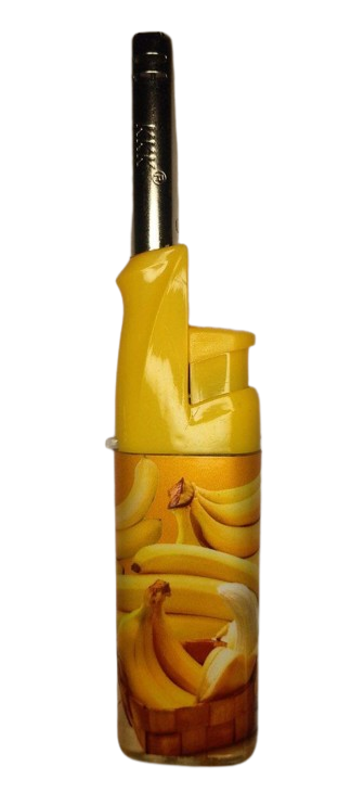 Зажигалка газовая бытовая Fox 026-3KD фрукты Желтый (3523С)