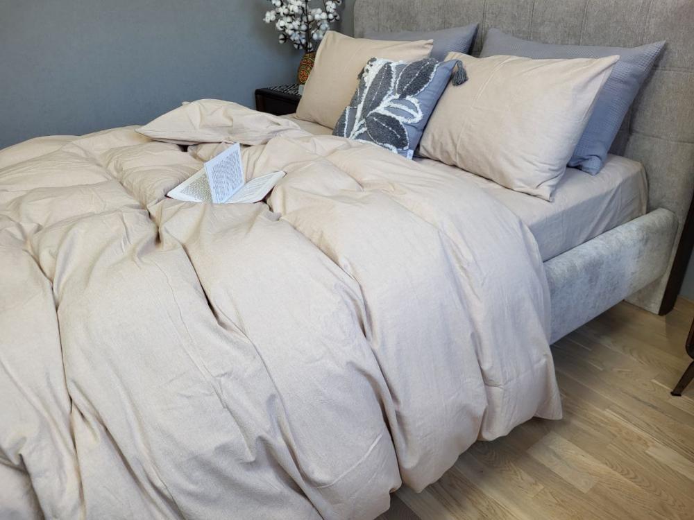 Комплект постельного белья с резинкой База хлопок двуспальный/наволочки 50х70 см Latte (W1121) - фото 4 Комплект постельного белья с резинкой База хлопок двуспальный/наволочки 50х70 см Latte (W1121) - фото 4