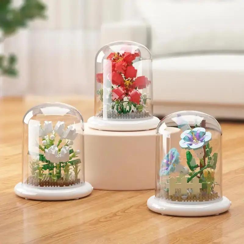 Конструктор-ночник Цветок в колбе с подсветкой Ромашка 550 дет. - фото 7 Конструктор-ночник Цветок в колбе с подсветкой Ромашка 550 дет. - фото 7