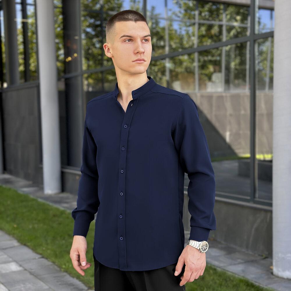 Рубашка мужская классическая Pobedov Legend L Синий (26198/2/3)