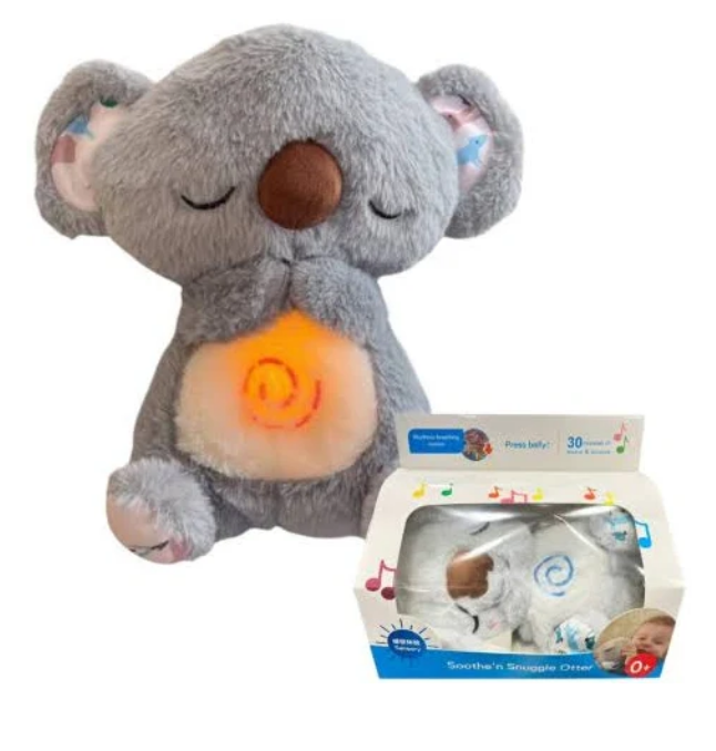 Мягкая игрушка интерактивная Коала дышащая со световыми и звуковыми эффектами 25 см Светло-серый (2117-59) - фото 12