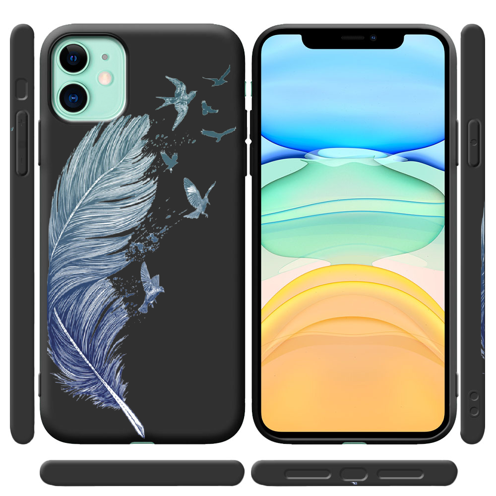 Чехол Boxface iPhone 11 Feather Черный силикон (38184-cc38-38276) - фото 2